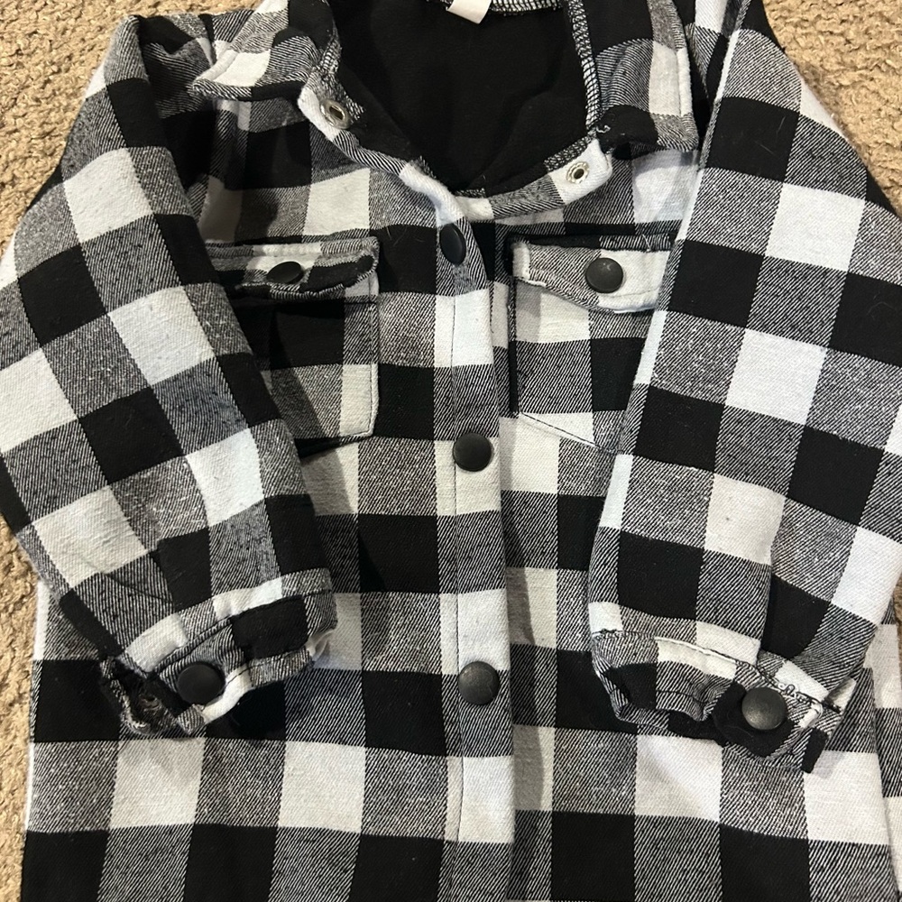 Black and White Plaid Jacket
